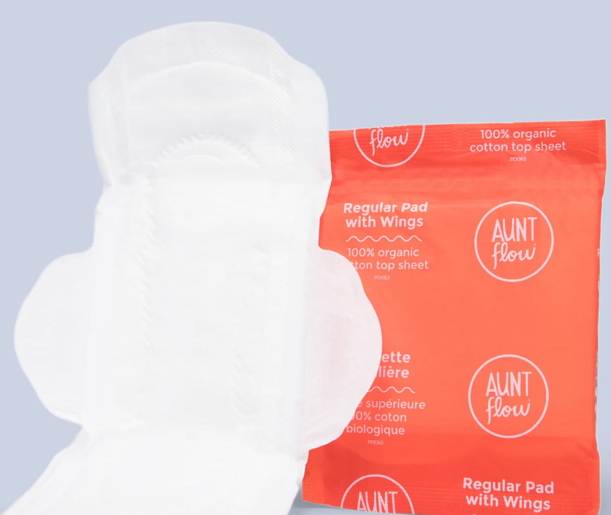 Regular period pad with wings