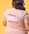 Back of Changing the World, One Cycle at a Time® Tee